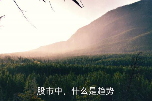 股市中，什么是趨勢
