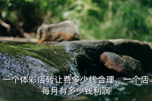 一個體彩店轉讓費多少錢合理，一個店每月有多少錢利潤