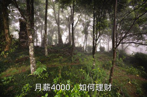 月薪4000，如何理財(cái)