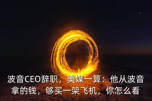 波音CEO辭職，美媒一算：他從波音拿的錢，夠買一架飛機，你怎么看