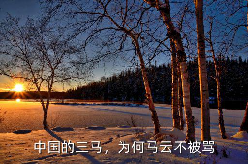 中國(guó)的三馬，為何馬云不被罵