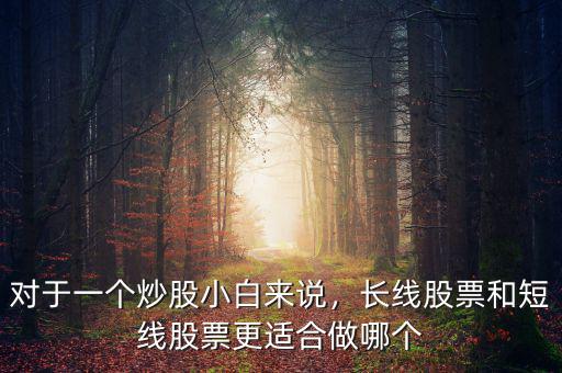 對于一個炒股小白來說，長線股票和短線股票更適合做哪個