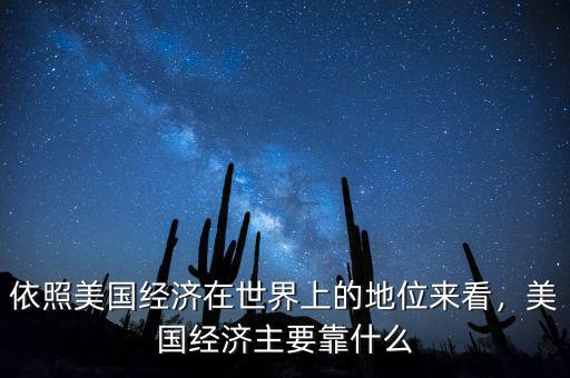 依照美國(guó)經(jīng)濟(jì)在世界上的地位來(lái)看，美國(guó)經(jīng)濟(jì)主要靠什么