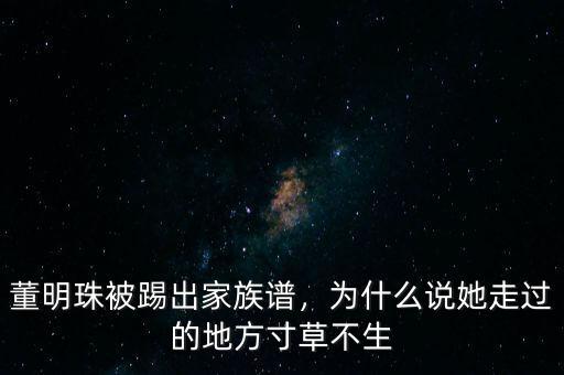 董明珠被踢出家族譜，為什么說她走過的地方寸草不生