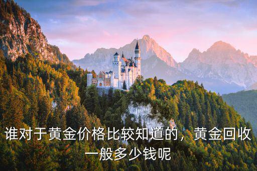 誰對于黃金價格比較知道的，黃金回收一般多少錢呢
