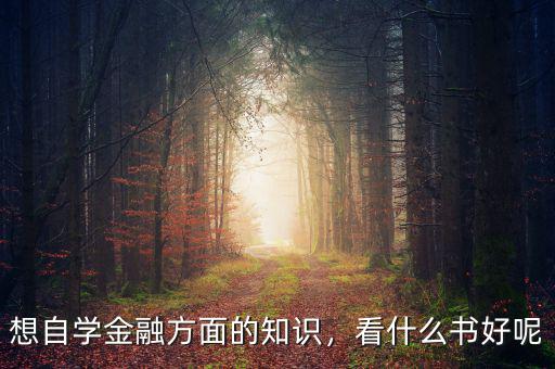 想自學(xué)金融方面的知識，看什么書好呢