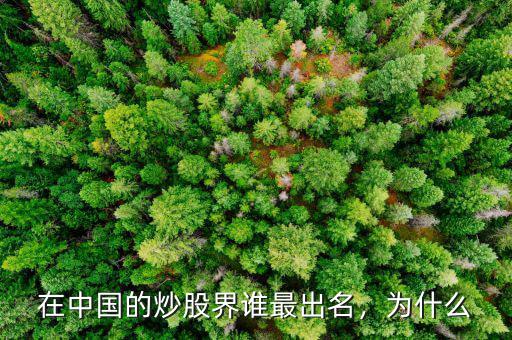 在中國(guó)的炒股界誰最出名，為什么