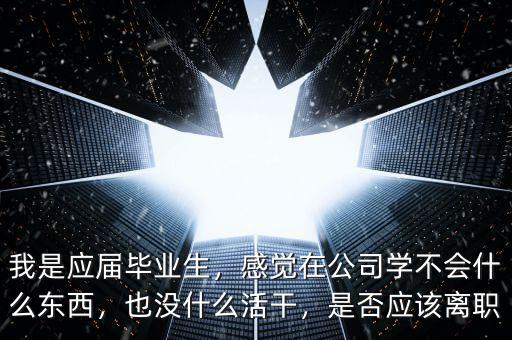 我是應(yīng)屆畢業(yè)生，感覺在公司學(xué)不會什么東西，也沒什么活干，是否應(yīng)該離職