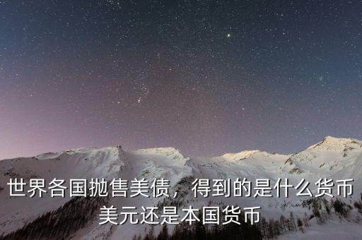 世界各國(guó)拋售美債，得到的是什么貨幣美元還是本國(guó)貨幣