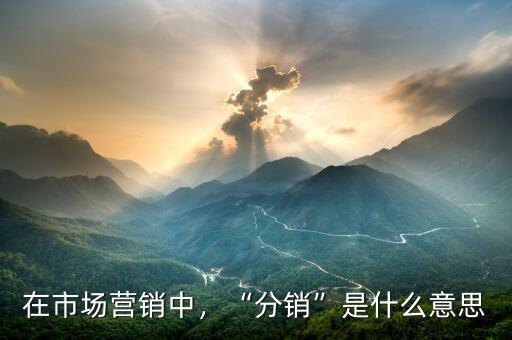 在市場營銷中，“分銷”是什么意思