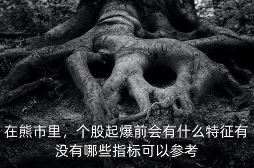 在熊市里，個股起爆前會有什么特征有沒有哪些指標(biāo)可以參考