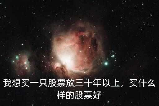 我想買一只股票放三十年以上，買什么樣的股票好