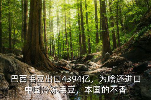 巴西毛豆出口4394億，為啥還進(jìn)口中國冷凍毛豆，本國的不香