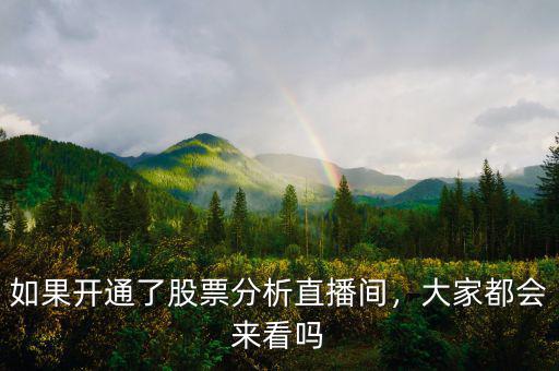 如果開通了股票分析直播間，大家都會來看嗎