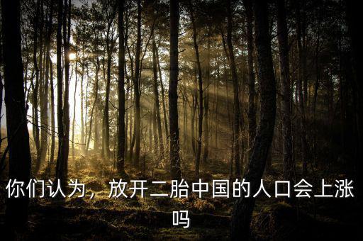 你們認(rèn)為，放開二胎中國的人口會(huì)上漲嗎