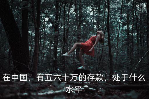 在中國，有五六十萬的存款，處于什么水平