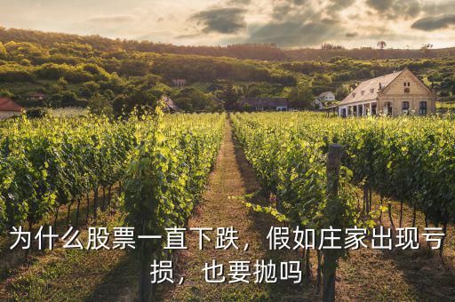 為什么股票一直下跌，假如莊家出現(xiàn)虧損，也要拋嗎