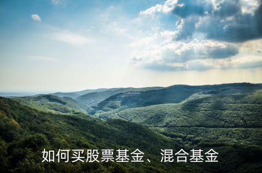 如何買股票基金、混合基金