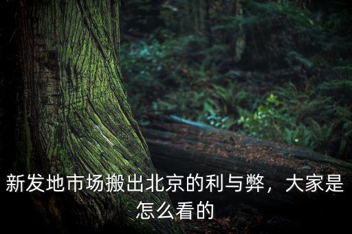 新發(fā)地市場搬出北京的利與弊，大家是怎么看的
