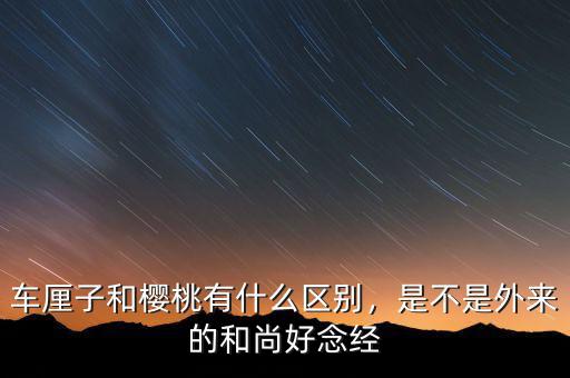 車?yán)遄雍蜋烟矣惺裁磪^(qū)別，是不是外來的和尚好念經(jīng)