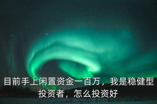 目前手上閑置資金一百萬，我是穩(wěn)健型投資者，怎么投資好
