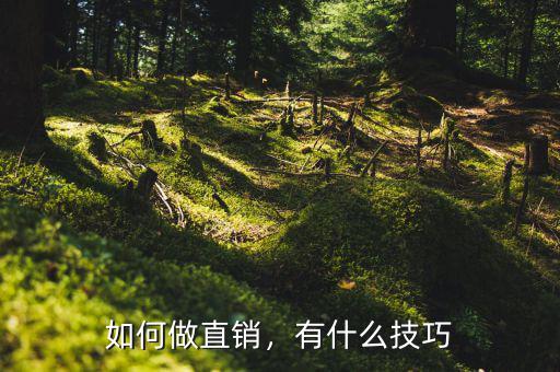 如何做直銷，有什么技巧