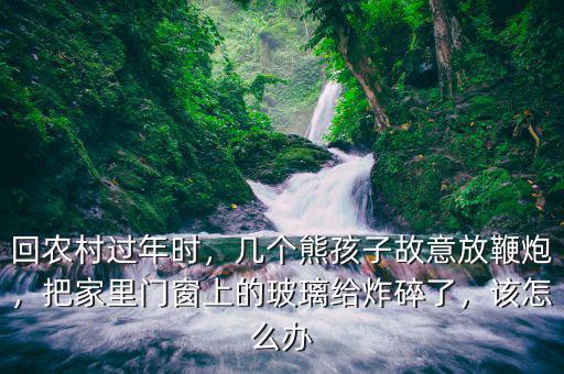 回農(nóng)村過年時，幾個熊孩子故意放鞭炮，把家里門窗上的玻璃給炸碎了，該怎么辦