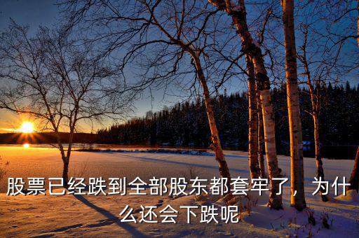 股票已經(jīng)跌到全部股東都套牢了，為什么還會(huì)下跌呢