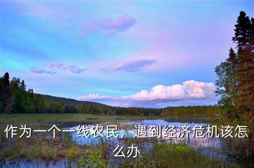 作為一個一線農(nóng)民，遇到經(jīng)濟危機該怎么辦