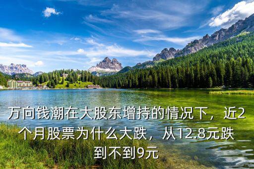 萬向錢潮在大股東增持的情況下，近2個月股票為什么大跌，從12.8元跌到不到9元