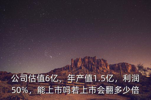 公司估值6億，年產(chǎn)值1.5億，利潤50%，能上市嗎若上市會(huì)翻多少倍