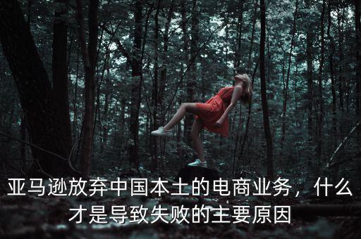 亞馬遜放棄中國本土的電商業(yè)務(wù)，什么才是導(dǎo)致失敗的主要原因