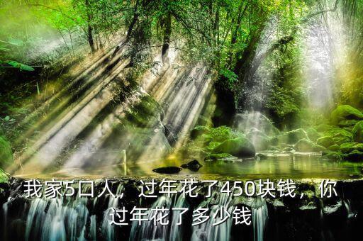 我家5口人，過年花了450塊錢，你過年花了多少錢