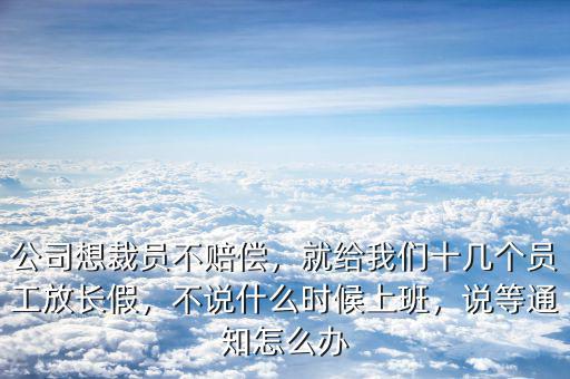 公司想裁員不賠償，就給我們十幾個員工放長假，不說什么時候上班，說等通知怎么辦