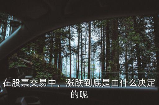 在股票交易中，漲跌到底是由什么決定的呢