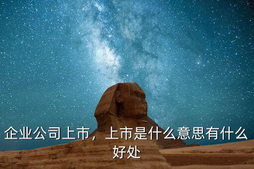 企業(yè)公司上市，上市是什么意思有什么好處