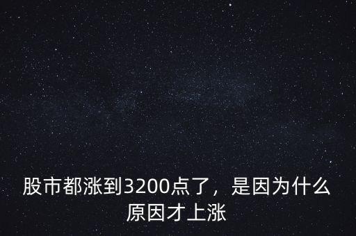 股市都漲到3200點了，是因為什么原因才上漲