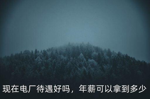 現(xiàn)在電廠待遇好嗎，年薪可以拿到多少