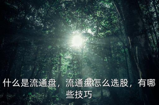 什么是流通盤，流通盤怎么選股，有哪些技巧