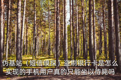 偽基站（短信嗅探）盜刷銀行卡是怎么實(shí)現(xiàn)的手機(jī)用戶(hù)真的只能坐以待斃嗎