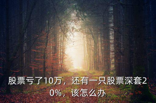 股票虧了10萬(wàn)，還有一只股票深套20%，該怎么辦