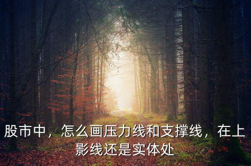 股市中，怎么畫壓力線和支撐線，在上影線還是實體處