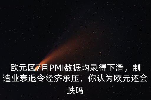 歐元區(qū)7月PMI數(shù)據(jù)均錄得下滑，制造業(yè)衰退令經(jīng)濟(jì)承壓，你認(rèn)為歐元還會(huì)跌嗎