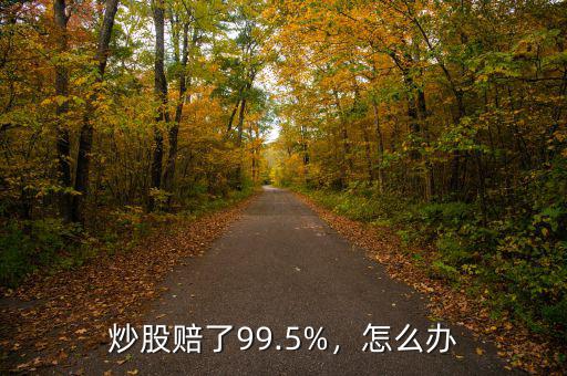 炒股賠了99.5%，怎么辦
