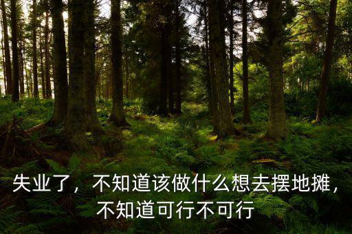 失業(yè)了，不知道該做什么想去擺地?cái)偅恢揽尚胁豢尚? class=