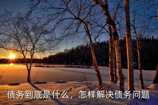 債務(wù)到底是什么，怎樣解決債務(wù)問題