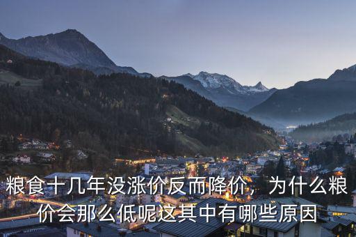 糧食十幾年沒漲價反而降價，為什么糧價會那么低呢這其中有哪些原因