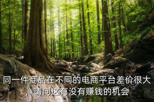 同一件商品在不同的電商平臺差價很大，請問這有沒有賺錢的機(jī)會