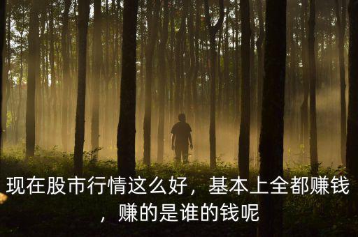 股市行情好的時(shí)候怎么賺的更多,賺的是誰(shuí)的錢(qián)呢