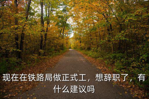 現(xiàn)在在鐵路局做正式工，想辭職了，有什么建議嗎